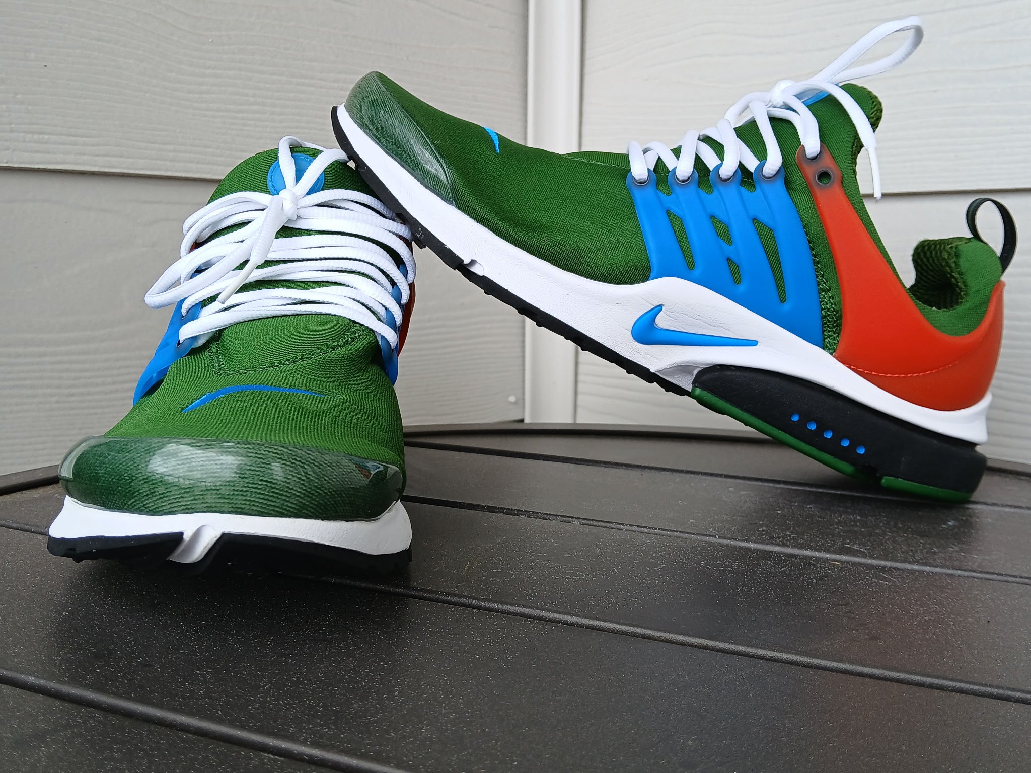 Nike Air Presto Men's Shoes Forest Green-Team Orange CT3550-300 - (Men's Size 13)