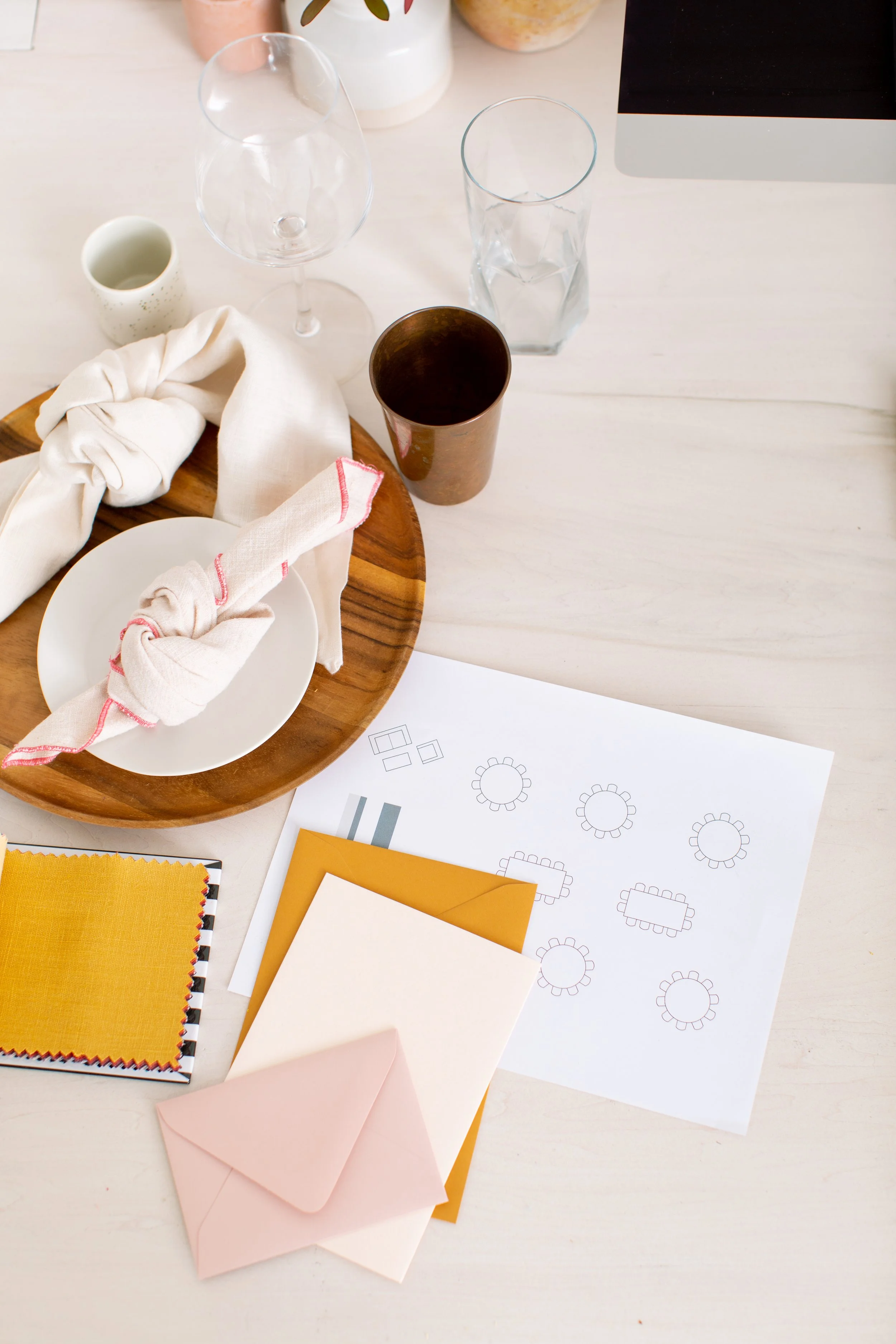 Mood board showing the wedding design process for a New York and New Jersey wedding.