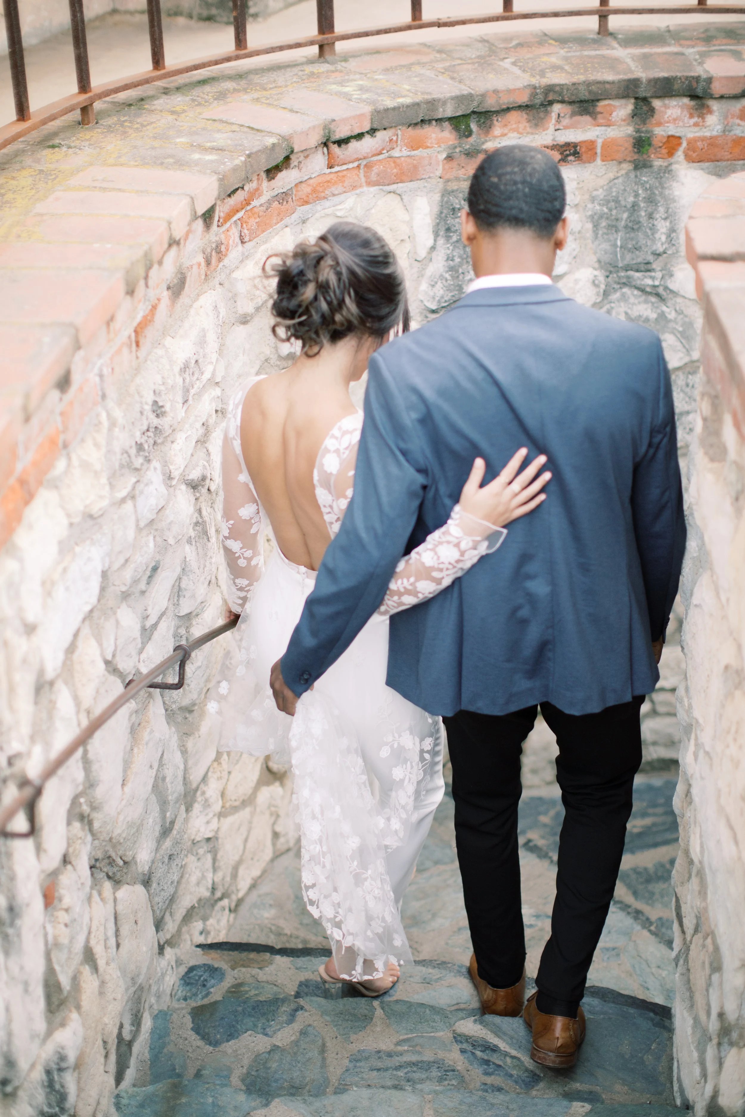 Behind-the-scenes wedding content creation moment capturing detail styling.