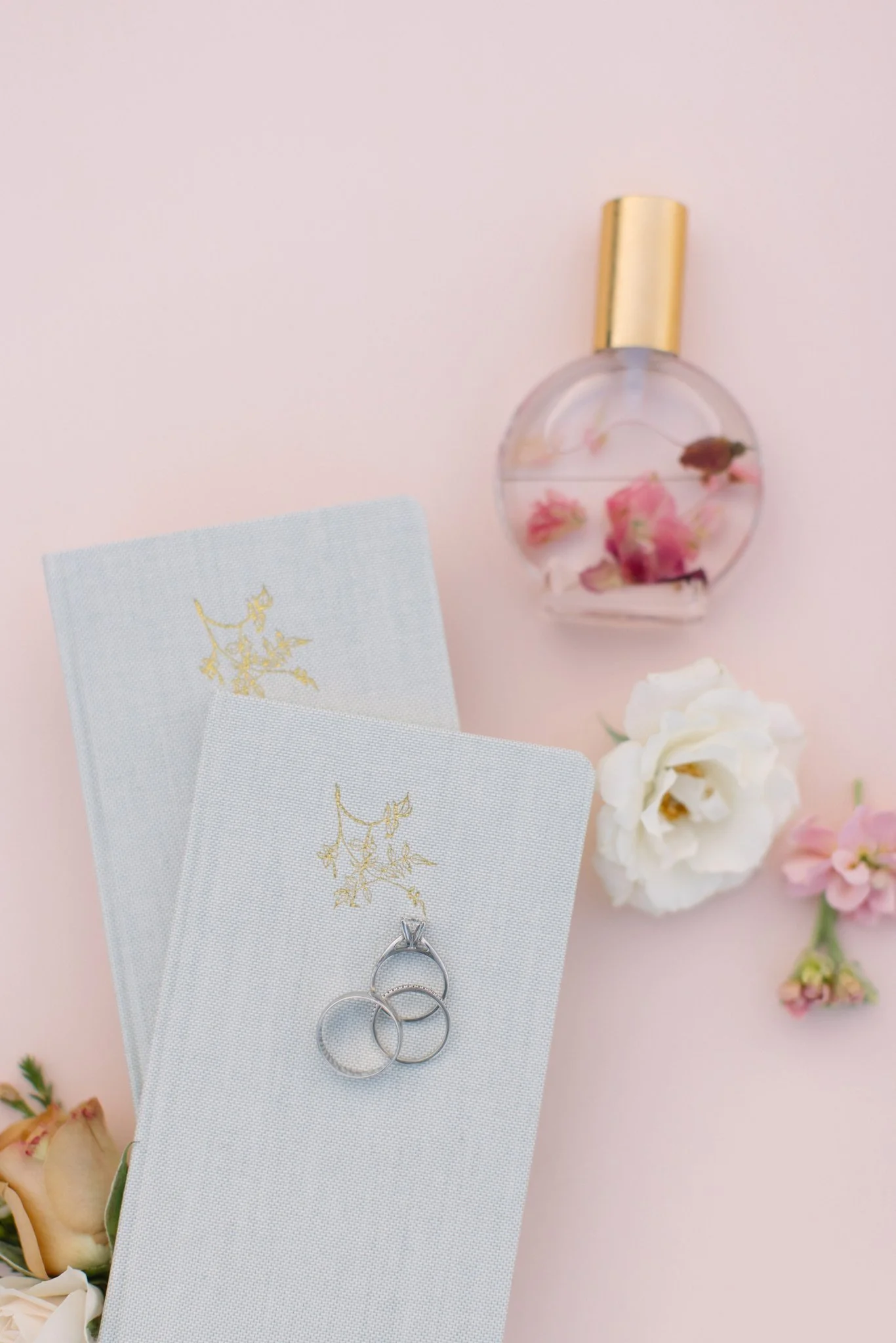 Wedding flatlay setup at a Hudson Valley venue