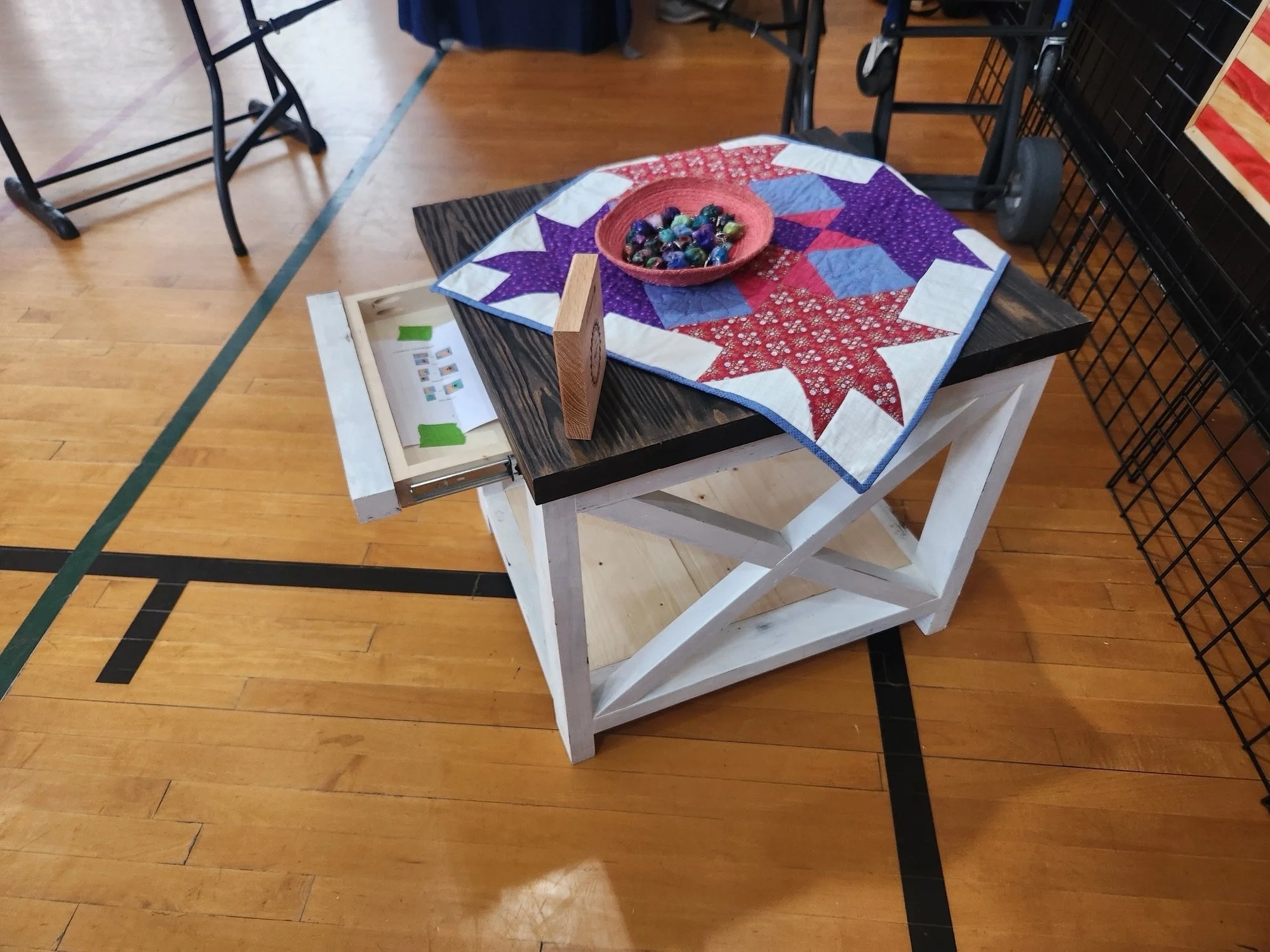 End table with RFID drawer