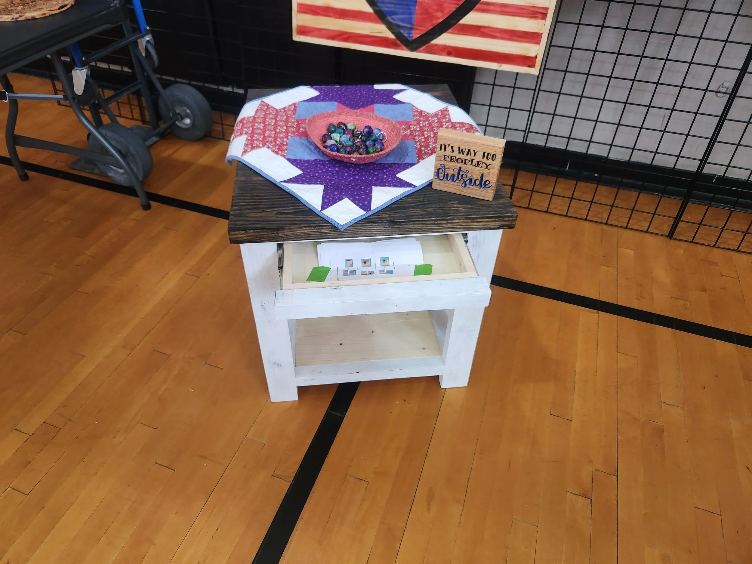 End table with RFID drawer