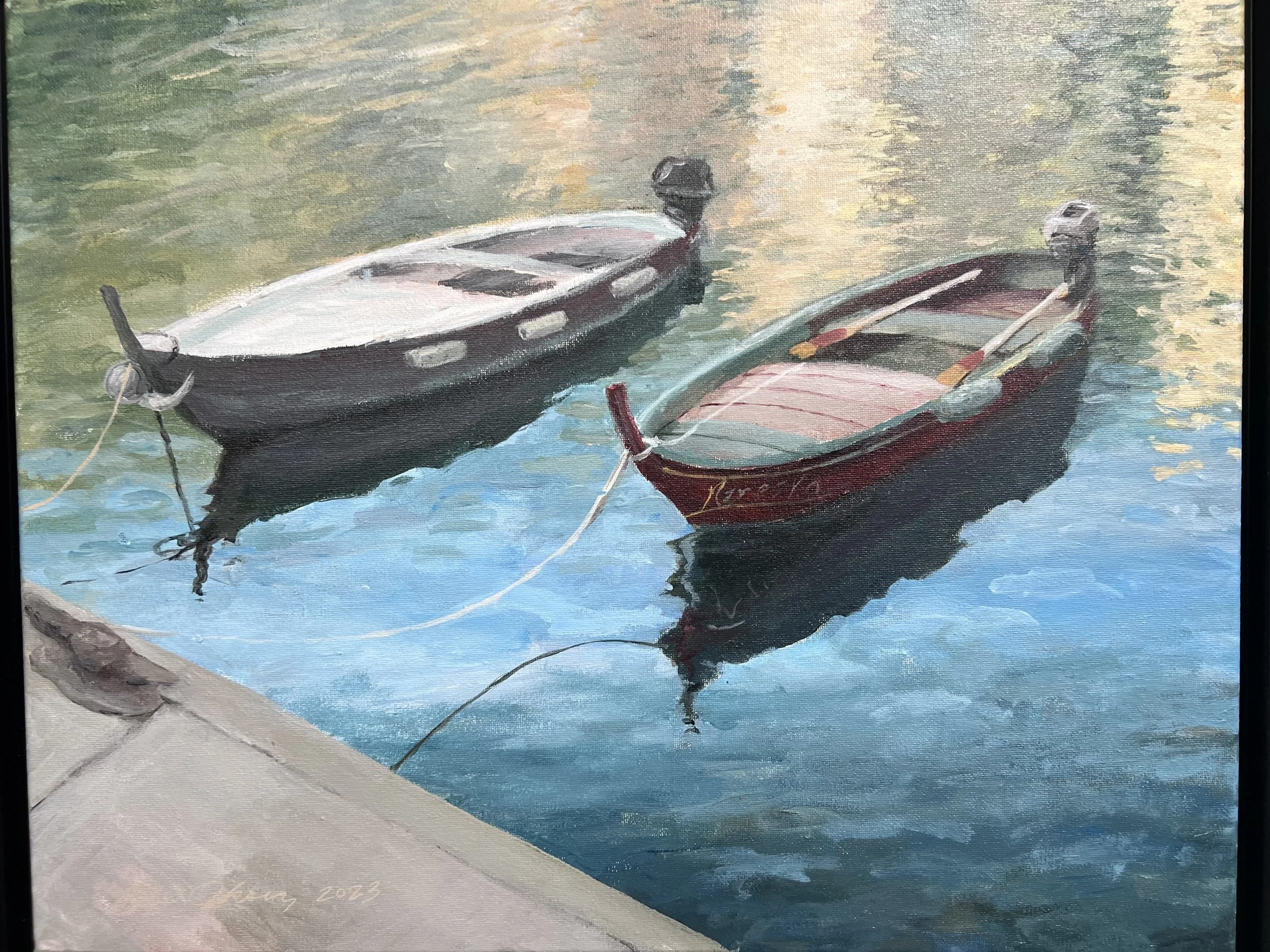 Boats in Cinque Terre, Italy
16X20 acrylic on canvas, framed
Sold