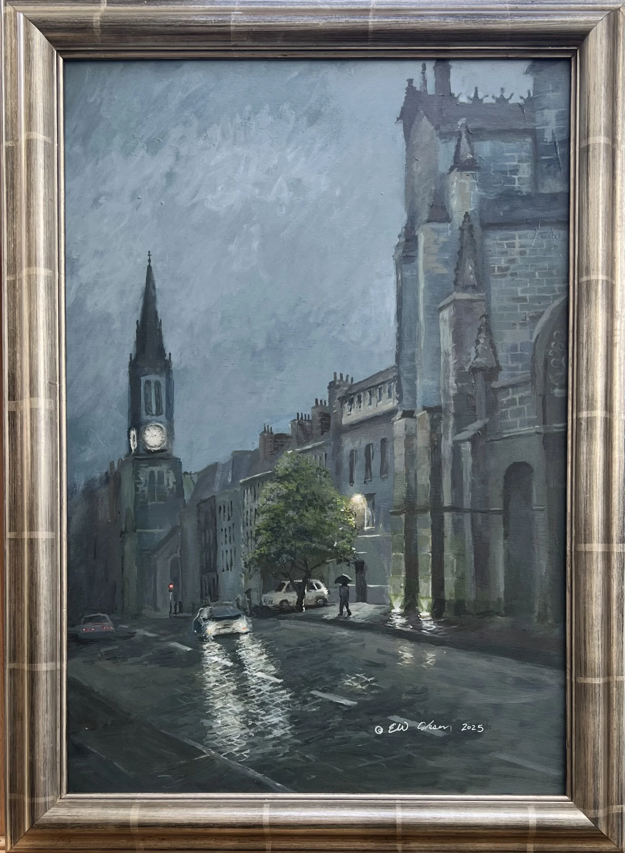 Clock Tower, Edinburgh, Scotland
22x14 acrylic on wood panel, framed
$550.00