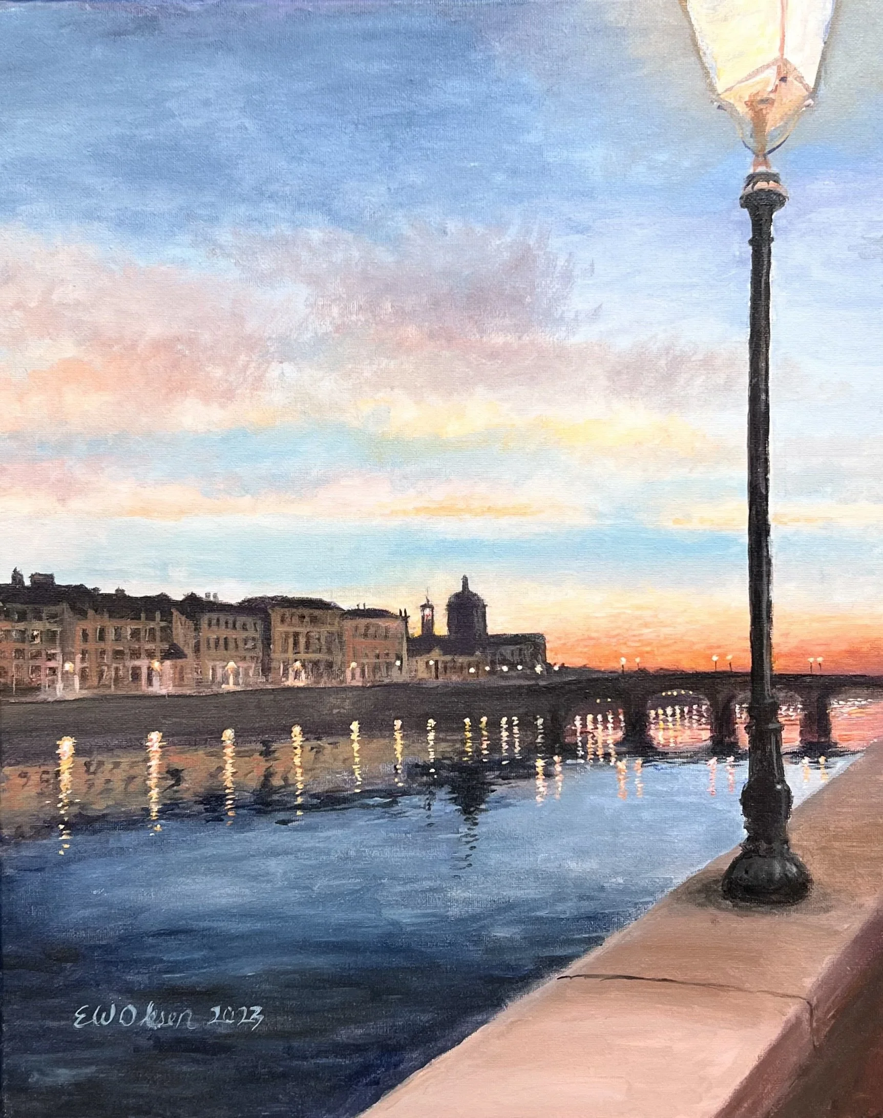 Sunset in Florence, Italy
20x16 acrylic on canvas, framed
$350.00