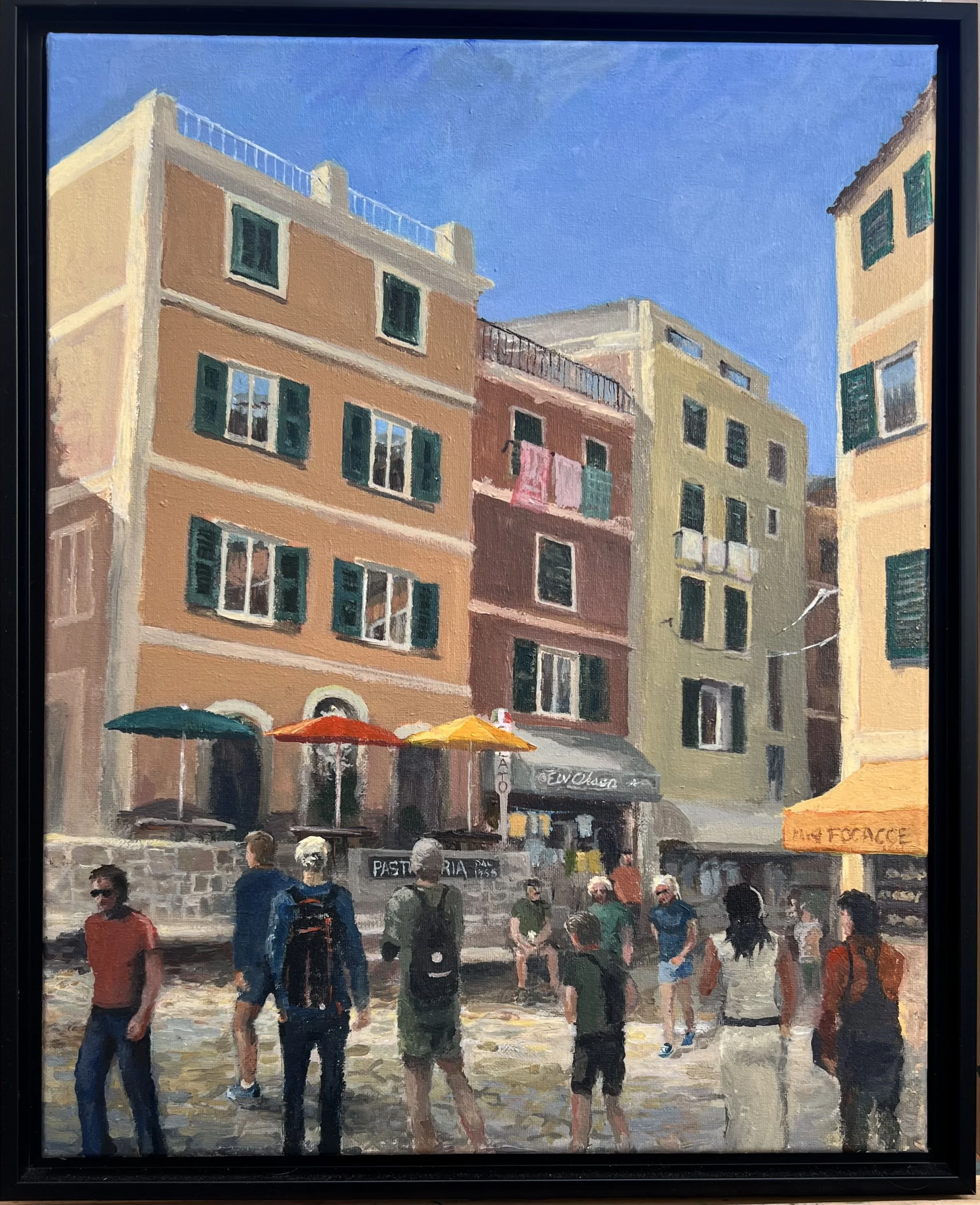 The Intersection, Vernazza, Italy
20x16 acrylic on canvas, framed
$350.00