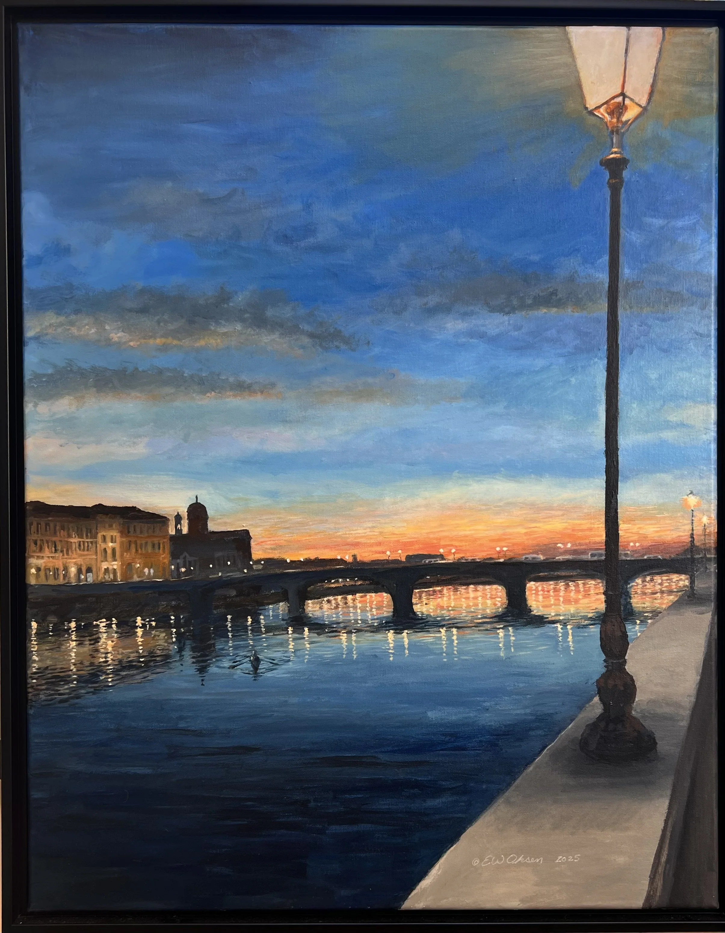 Sunset in Florence, Italy
28x22 acrylic on canvas, framed
$900.00