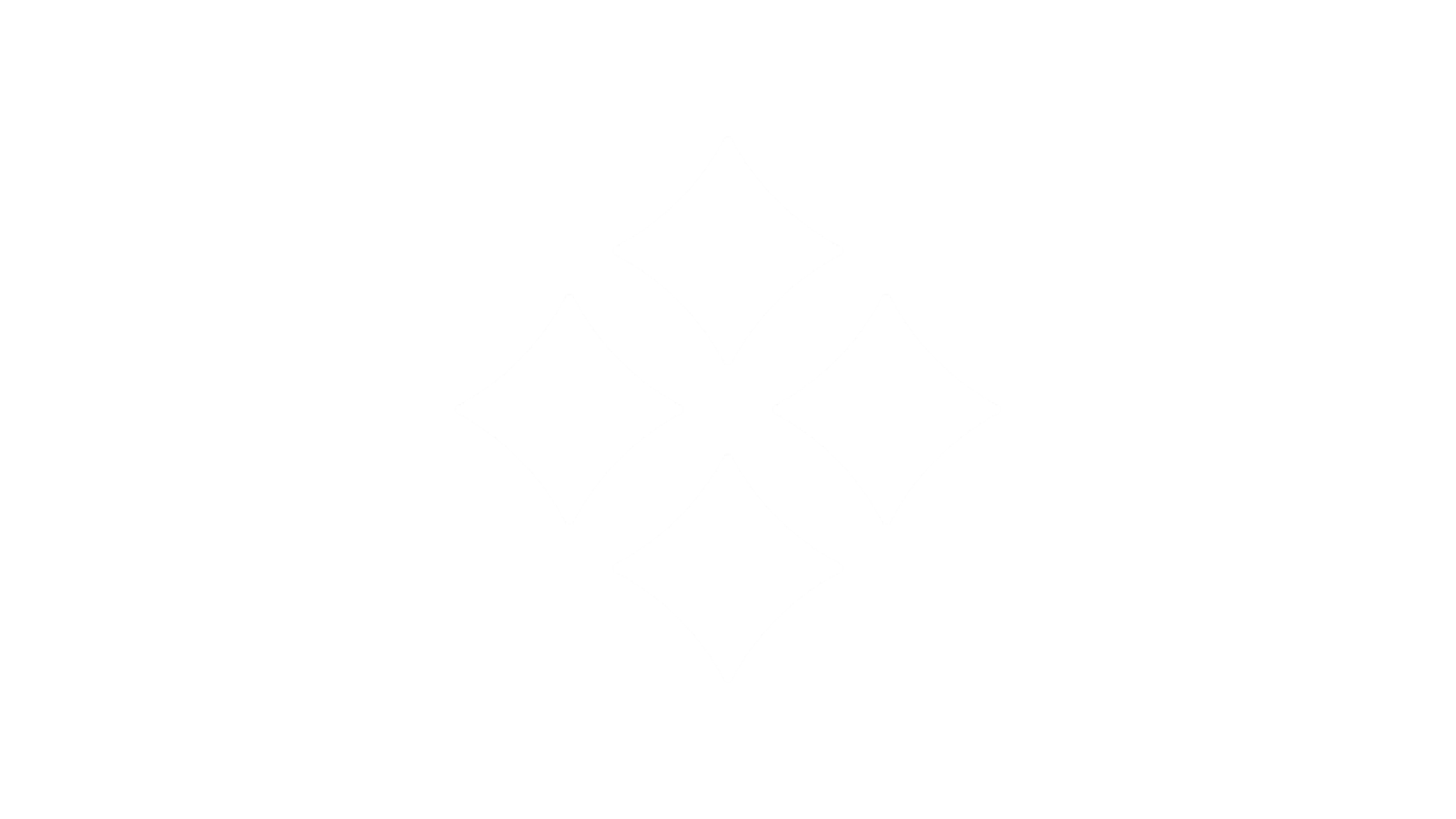 Three four-pointed star shapes arranged in a circle.