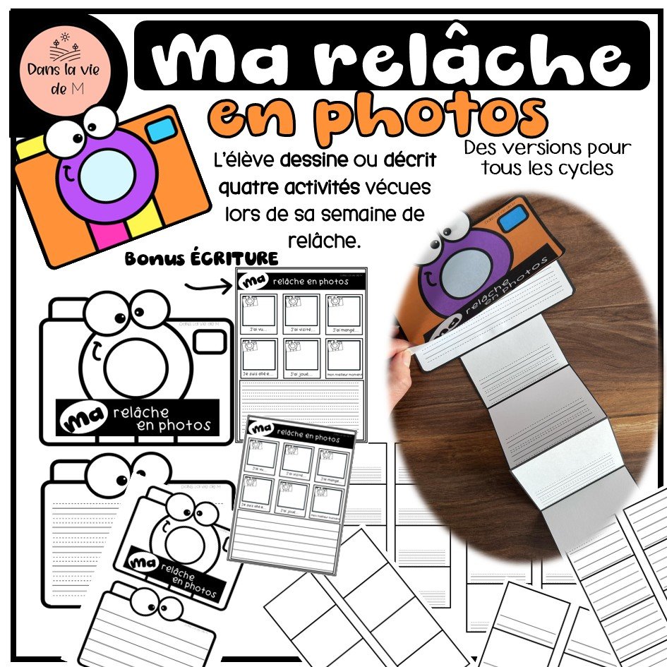 📸 Ma relâche en photos — Activités du retour en classe !