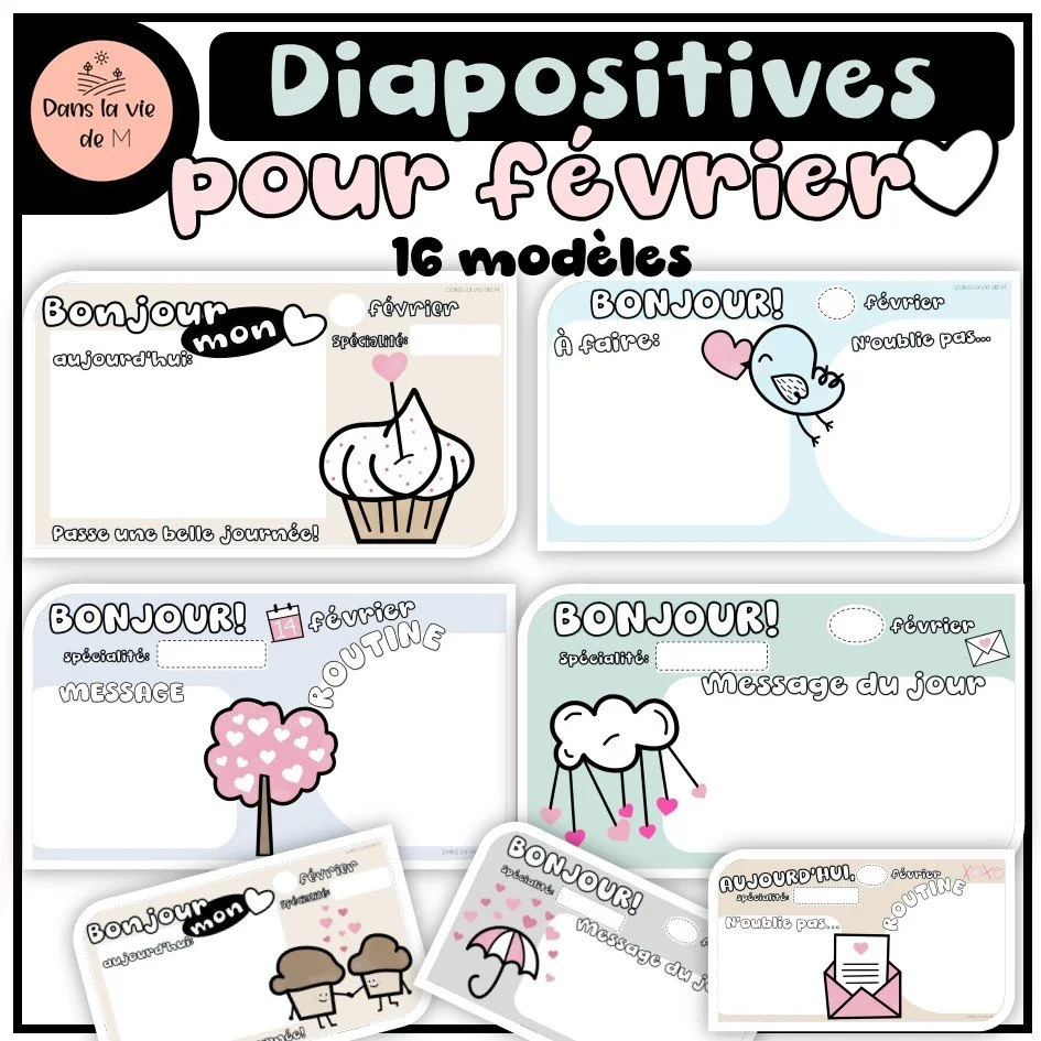 Diapositives du matin Saint-Valentin💘💝💌