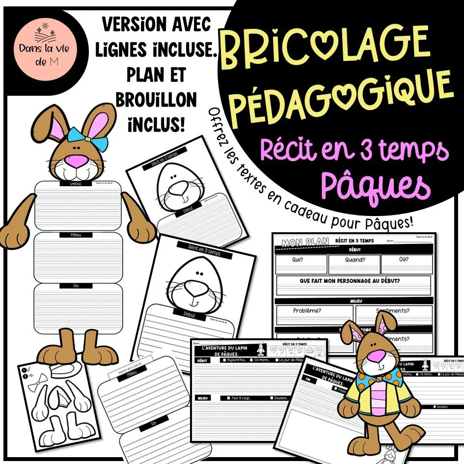 Bricolage pédagogique - J'offre mon histoire de Pâques! 🌷🐰