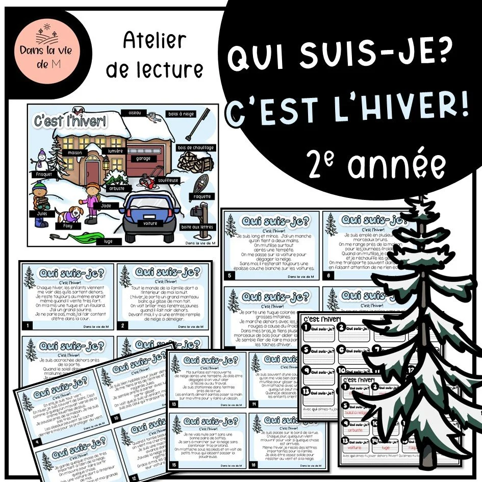❄️ NOUVEAUTÉ – Atelier de lecture “Qui suis-je? C’est l’hiver!” (2e année) ❄️