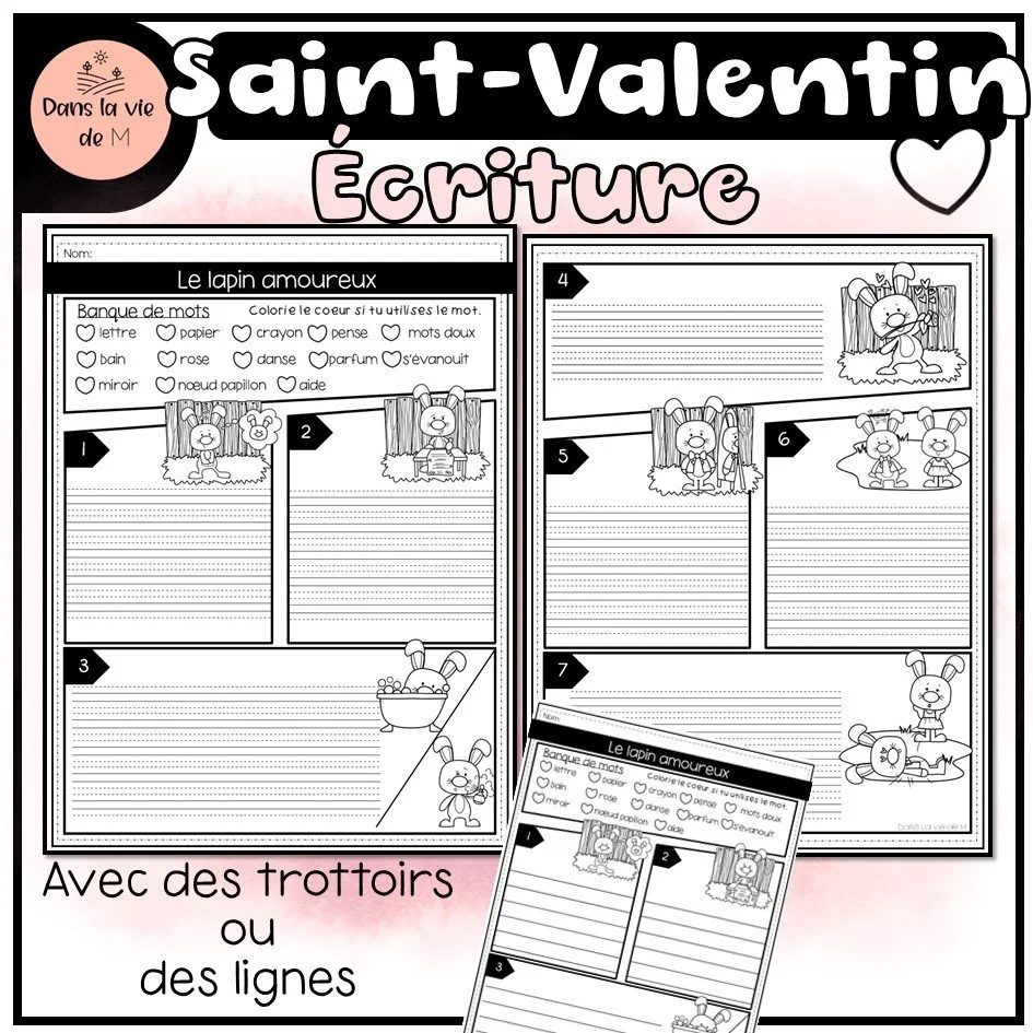 💗 Saint-Valentin – Écriture : Le lapin amoureux 🐰💘
