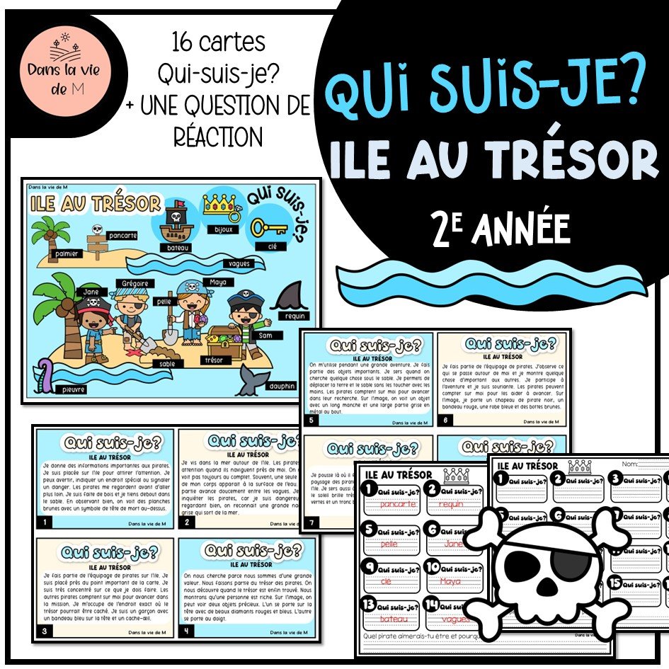 Qui suis-je? ILE AU TRÉSOR - 2e année🏝️