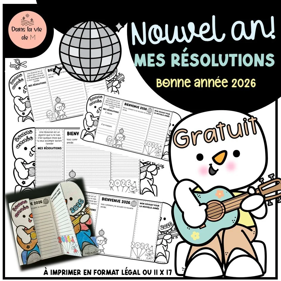 🎉 Nouvel an, mes résolutions – GRATUIT 🎉