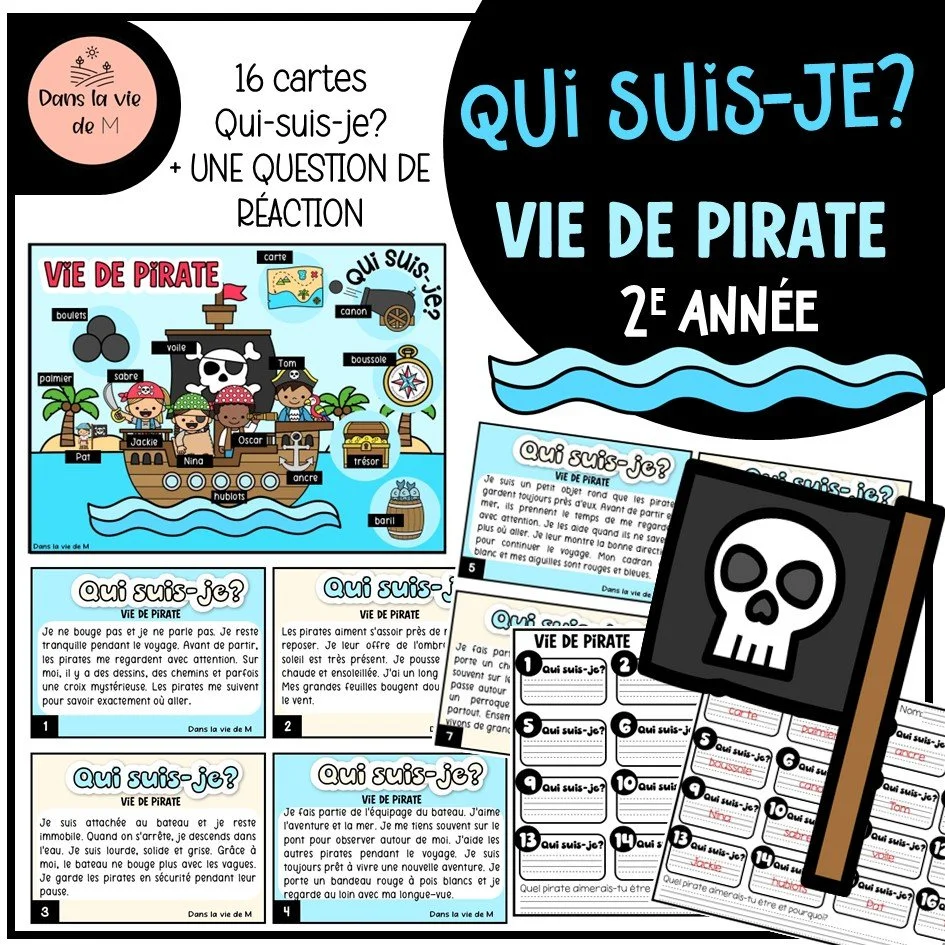 Qui suis-je? VIE DE PIRATE🏝️ - 2e année 🏴‍☠️