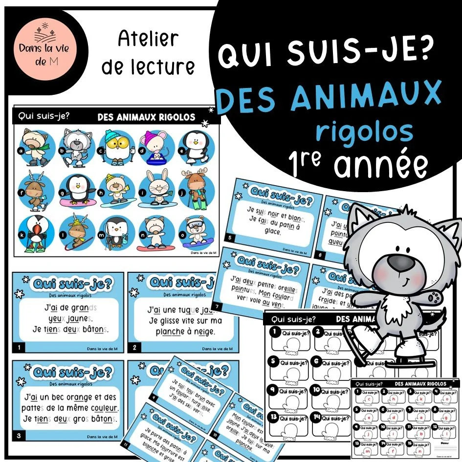 “Qui suis-je? – Des animaux rigolos” - 1re année 🐧❄️
