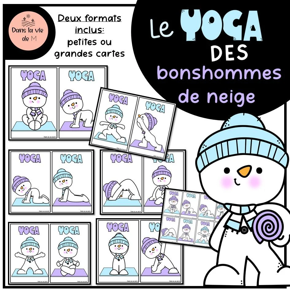 ❄️ Le yoga des bonshommes de neige – Petites pauses actives ⛄💙