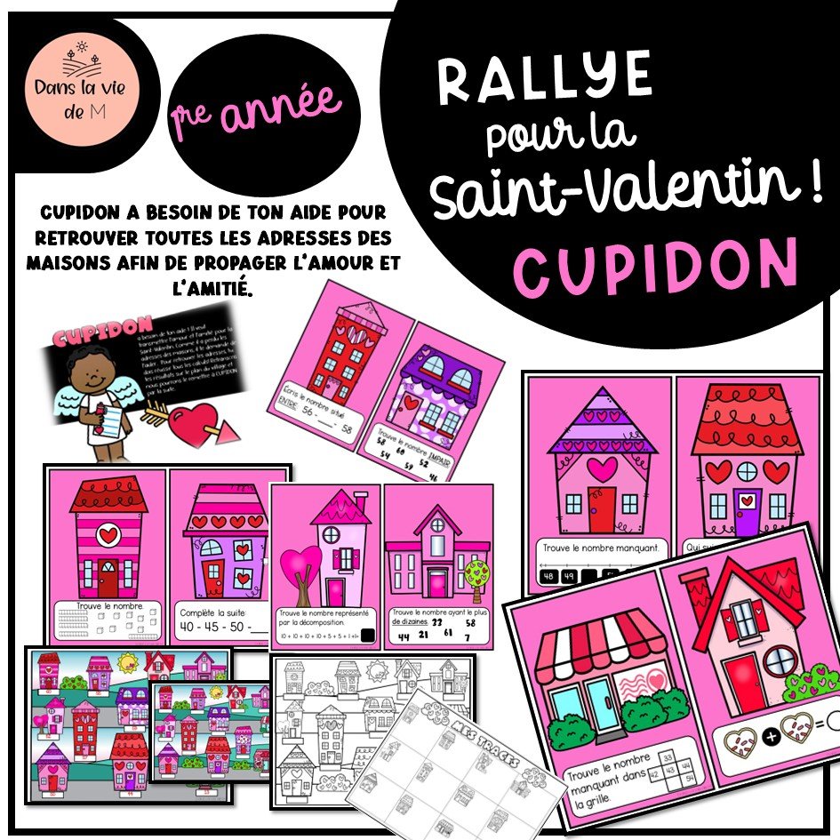 💘 Rallye de la Saint-Valentin – Cupidon a besoin d’aide ! (1re année) 💘