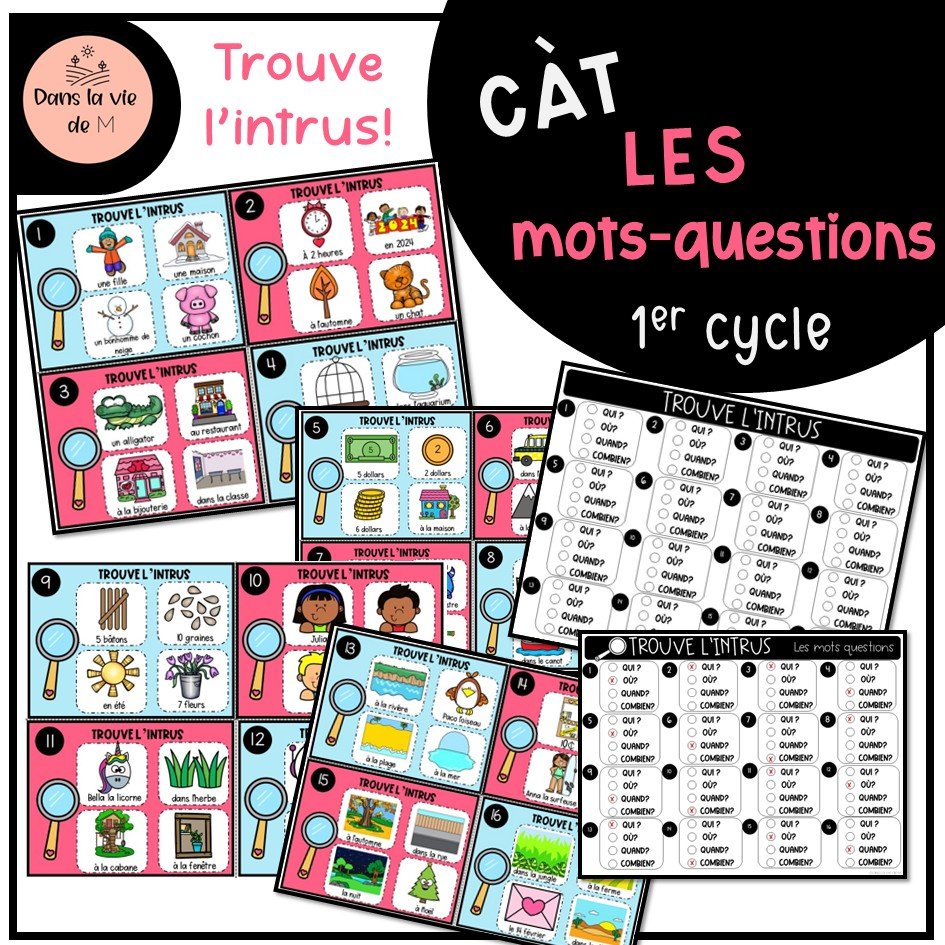 Un atelier original pour travailler les mots-questions❓✨ - 1er cycle