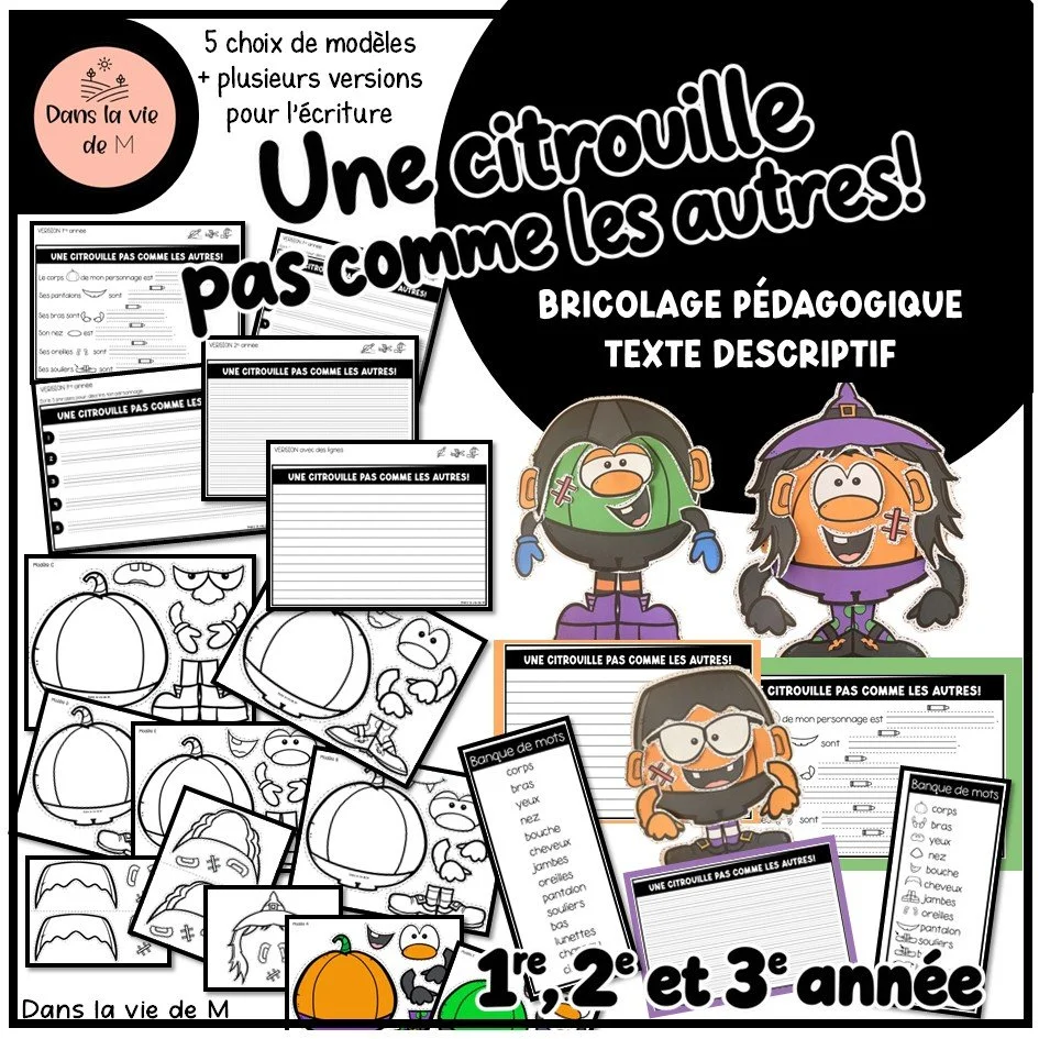 Bricolage pédagogique : Une citrouille pas comme les autres!🎃