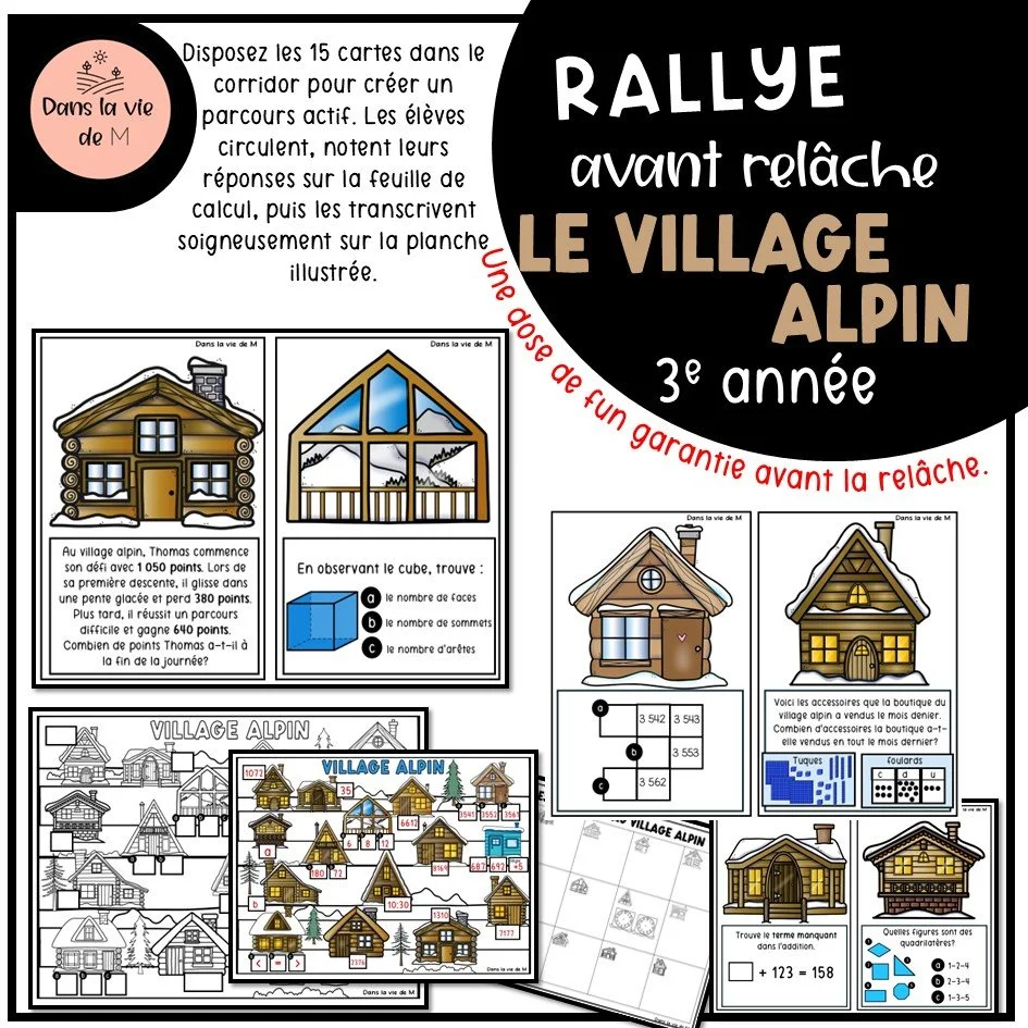 🏔️ RALLYE AVANT RELÂCHE – LE VILLAGE ALPIN (3e année) 🏔️