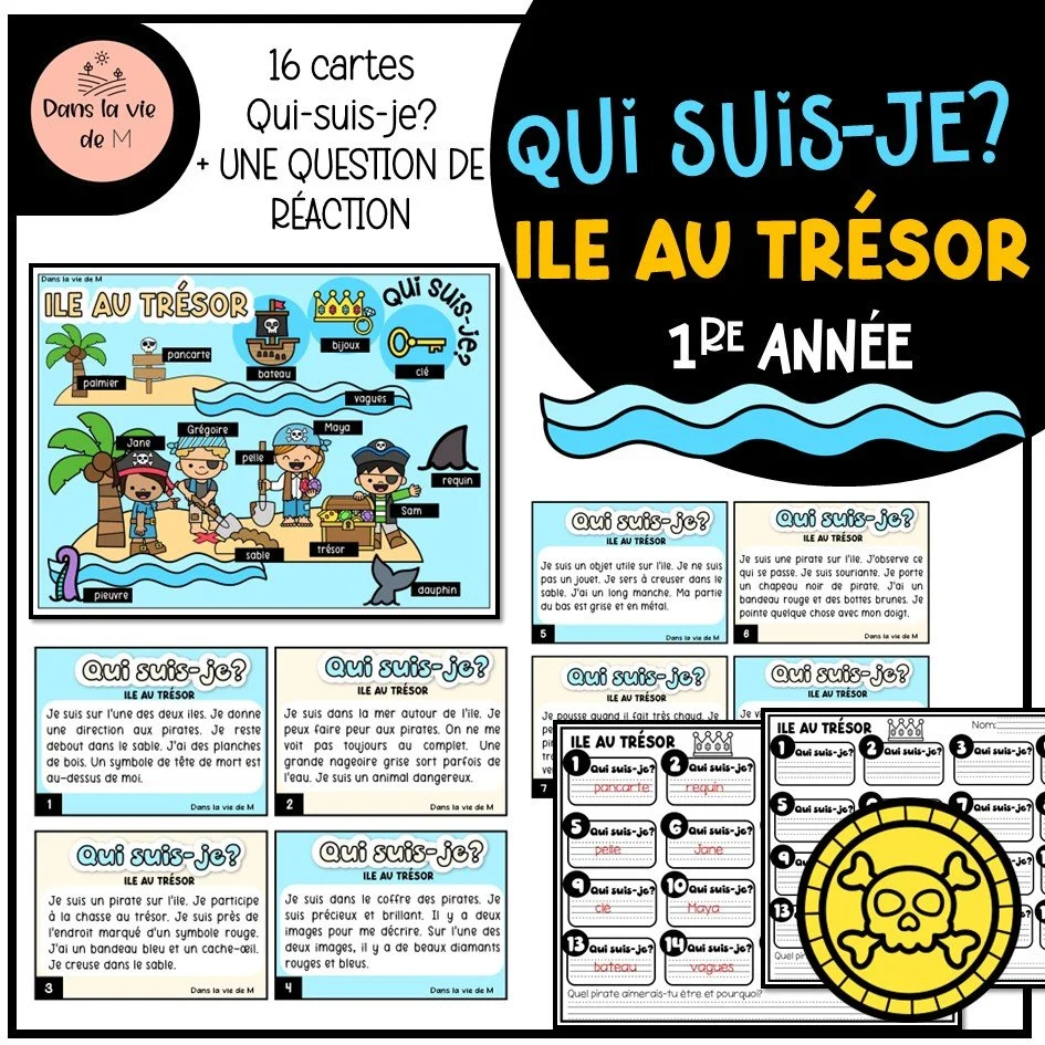 Qui suis-je? L'ILE AU TRÉSOR 🦜- 1re année