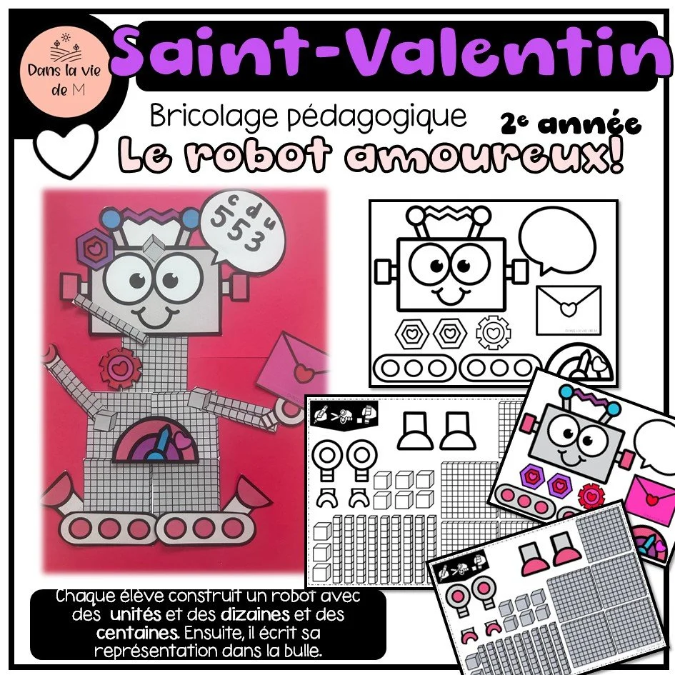 💗 Saint-Valentin – Le robot amoureux (2e année) 🤖💕