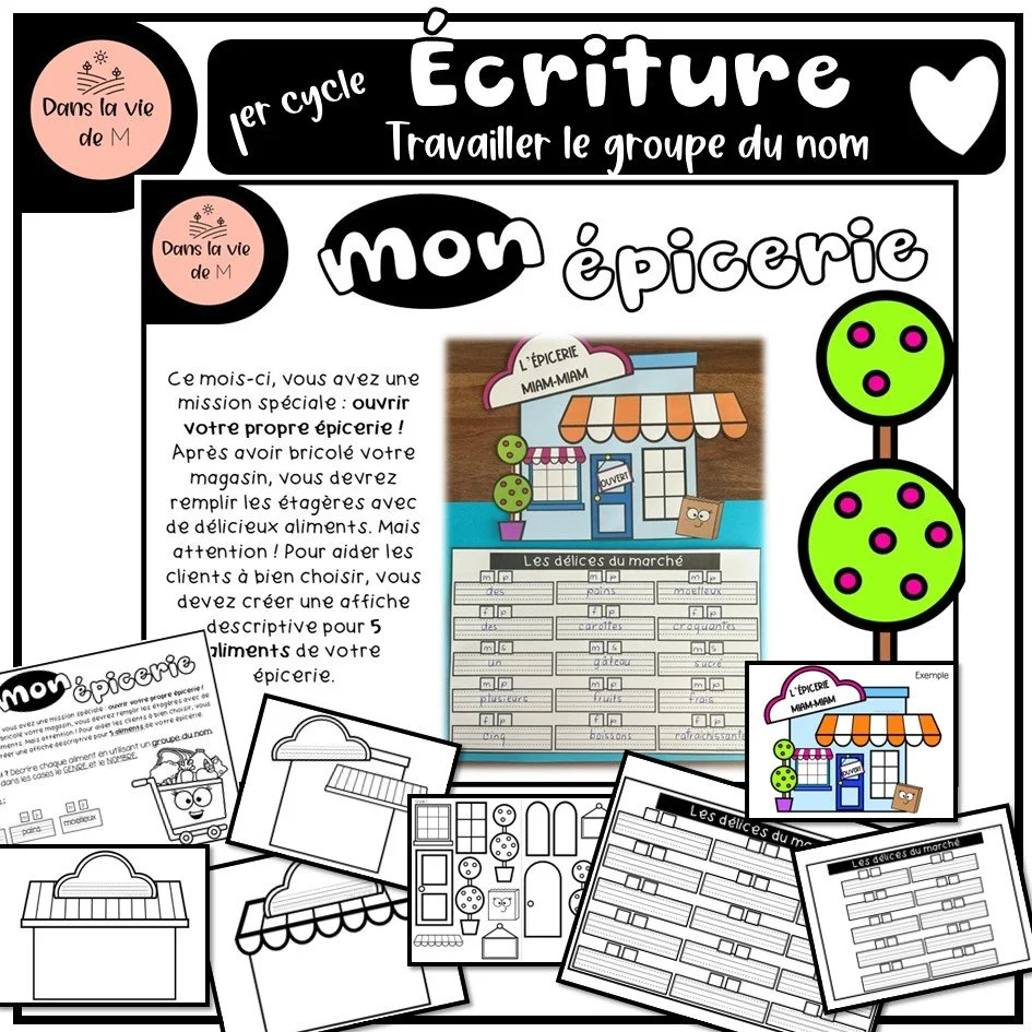 🛒🎨 Bricolage pédagogique : Mon épicerie – 1er cycle ✏️✨
