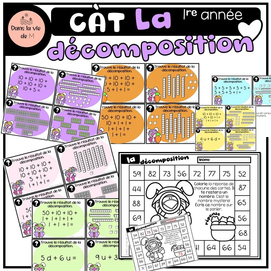 CÀT La décomposition des nombres 1re année 🐰