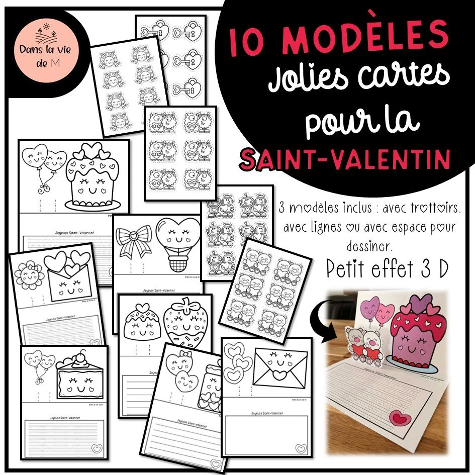 💗 10 jolies cartes de Saint-Valentin à bricoler ✂️