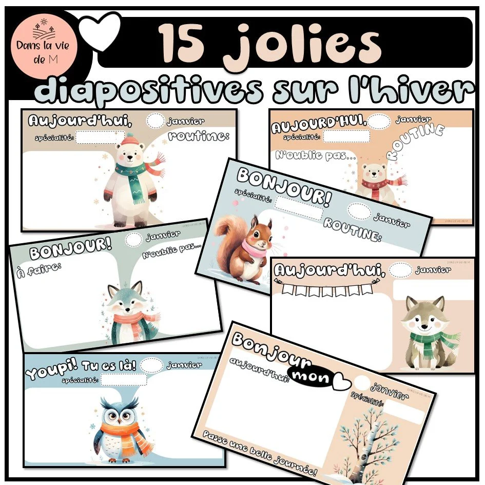 Diapositives pour accueil  Hiver ❄️