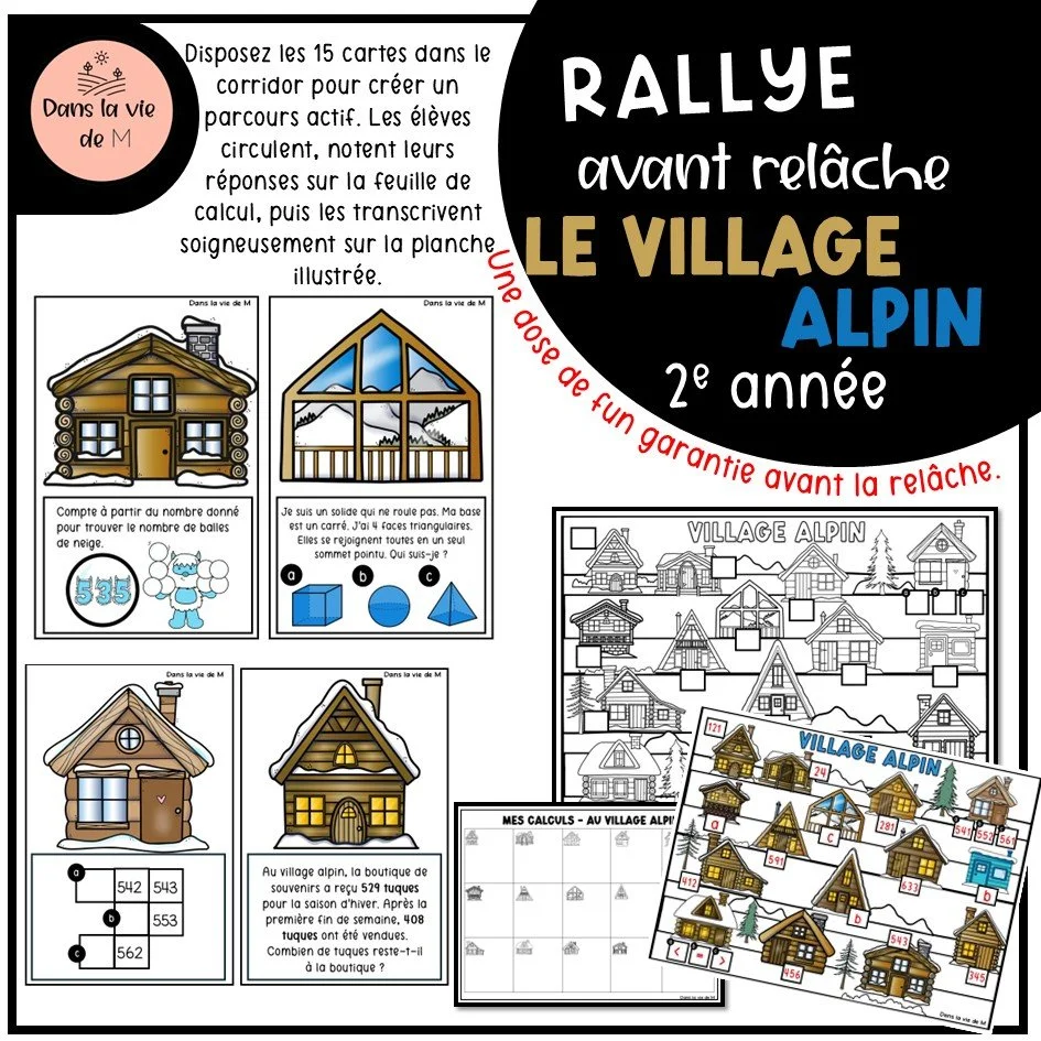 🏔️ RALLYE AVANT RELÂCHE – LE VILLAGE ALPIN (2e année) 🏔️