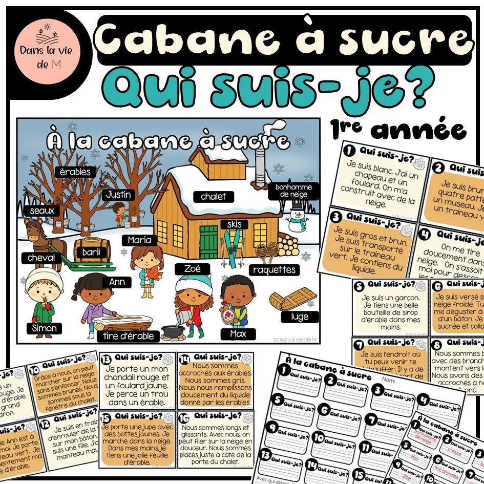 Qui suis-je? À la cabane à sucre 1re 🥞