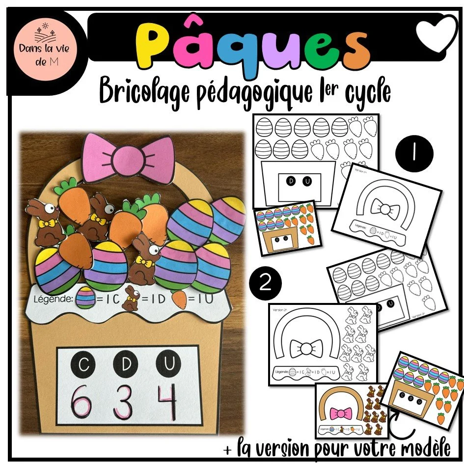 🧺🐰 Un panier de Pâques à compter et à bricoler !