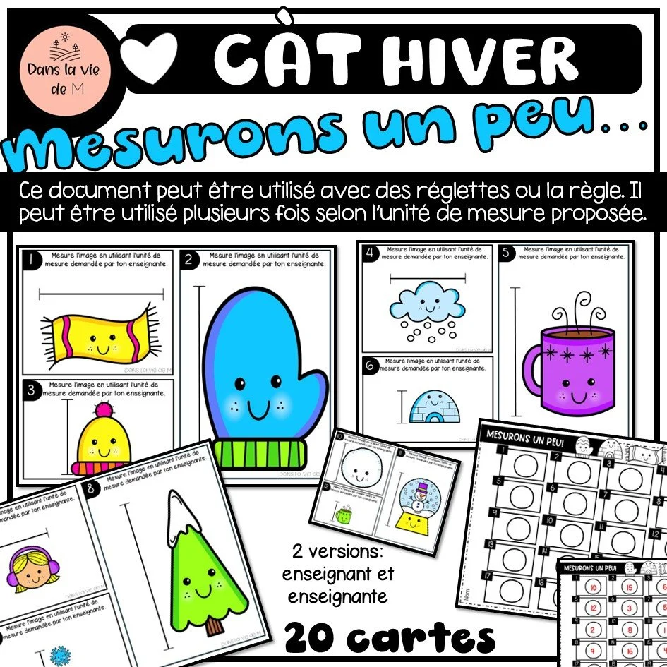 ❄️📏 CÀT Hiver – Mesurons un peu… - 1er cycle