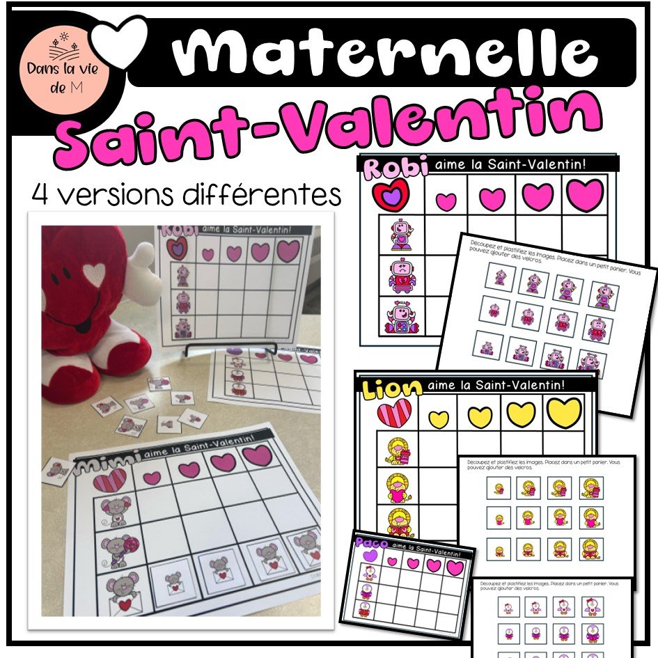 💗 Maternelle – Saint-Valentin | Tableau à double entrée 💗