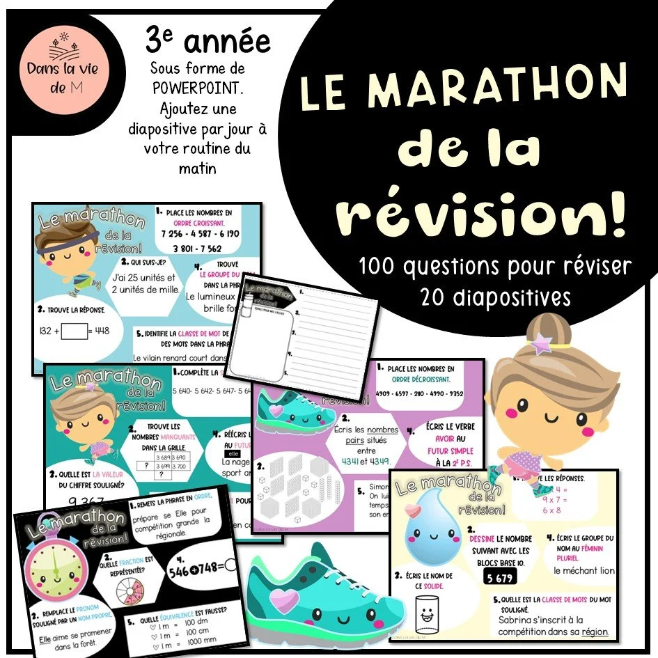 Le marathon de la révision 3e année 🏃‍♀️