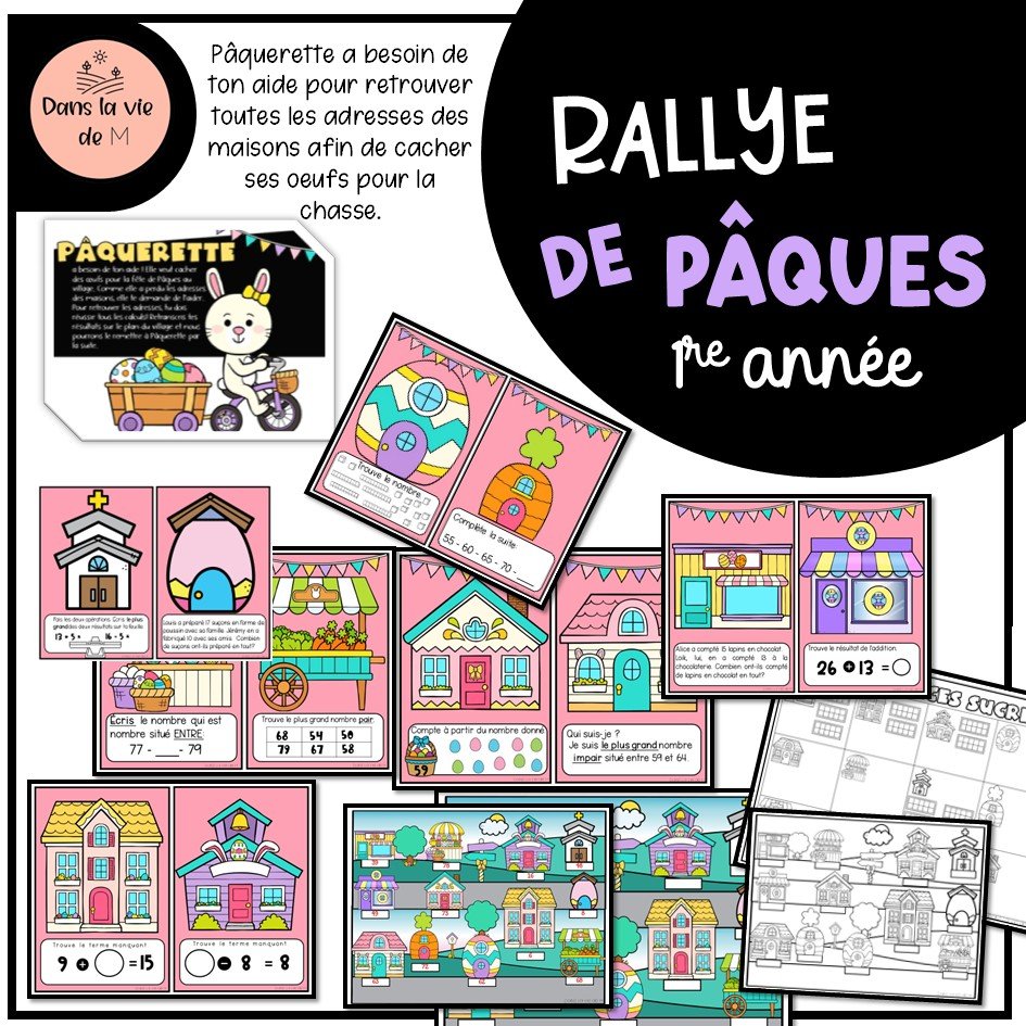 🐣🏡 Rallye de Pâques – 1re année ✏️