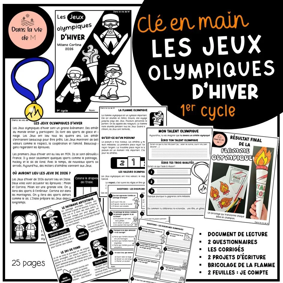 ❄️🔥 NOUVEAUTÉ – Les Jeux olympiques d’hiver (1er cycle) 🔥❄️