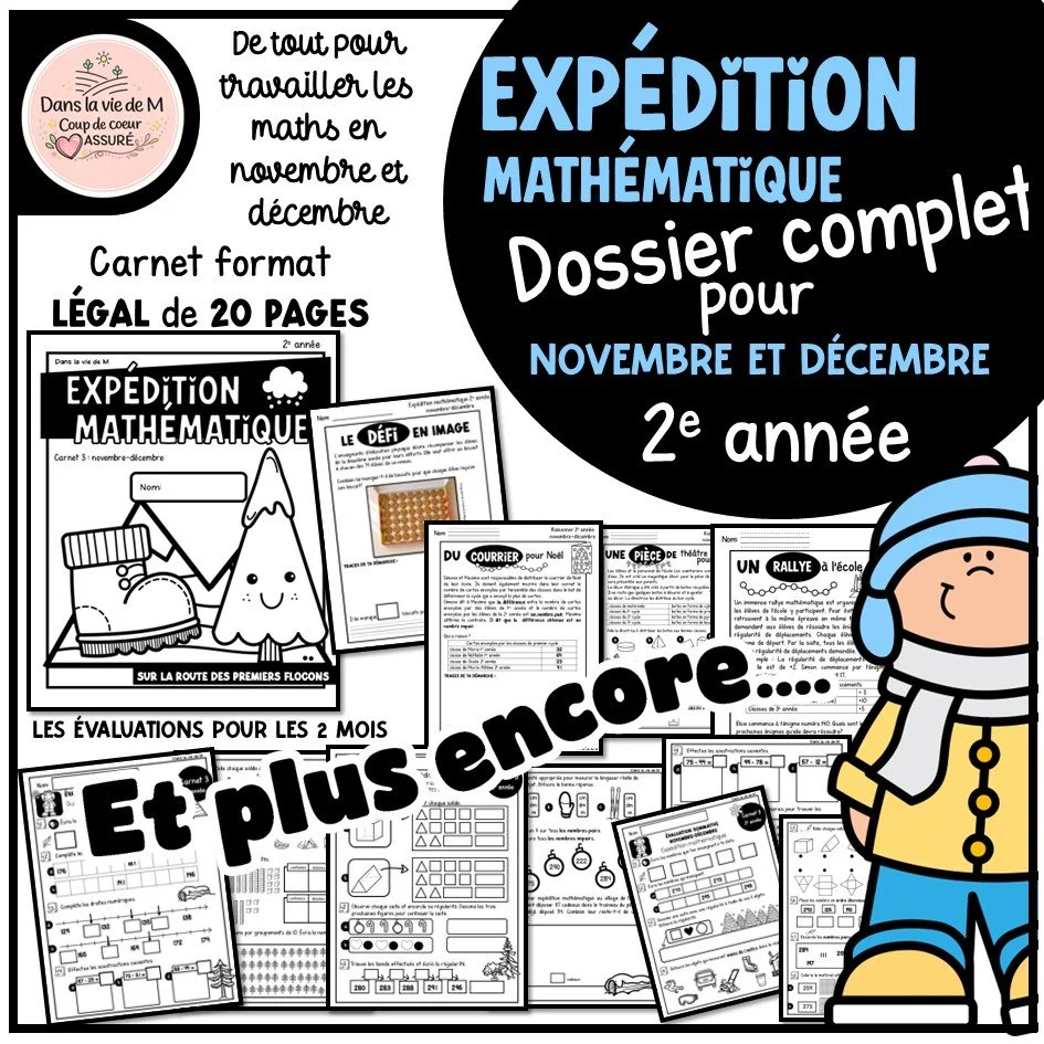 🚨 NOUVEAUTÉ - Expédition mathématique novembre-décembre 2e année ❄️