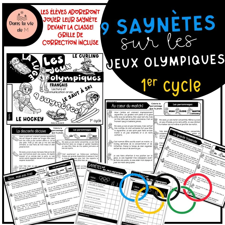 🎭 9 petites saynètes sur le thème des Jeux olympiques– 1er cycle 🏅
