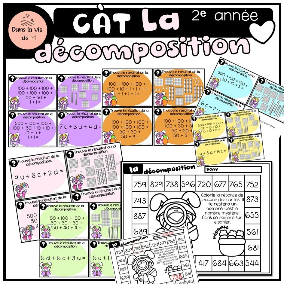 CÀT La décomposition des nombres 2e année 🐰