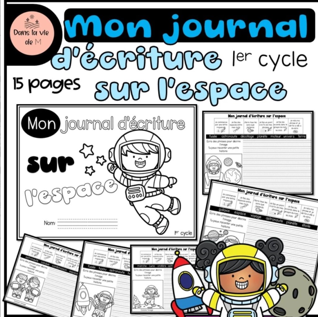 Mon journal d'écriture sur l'espace 1er cycle