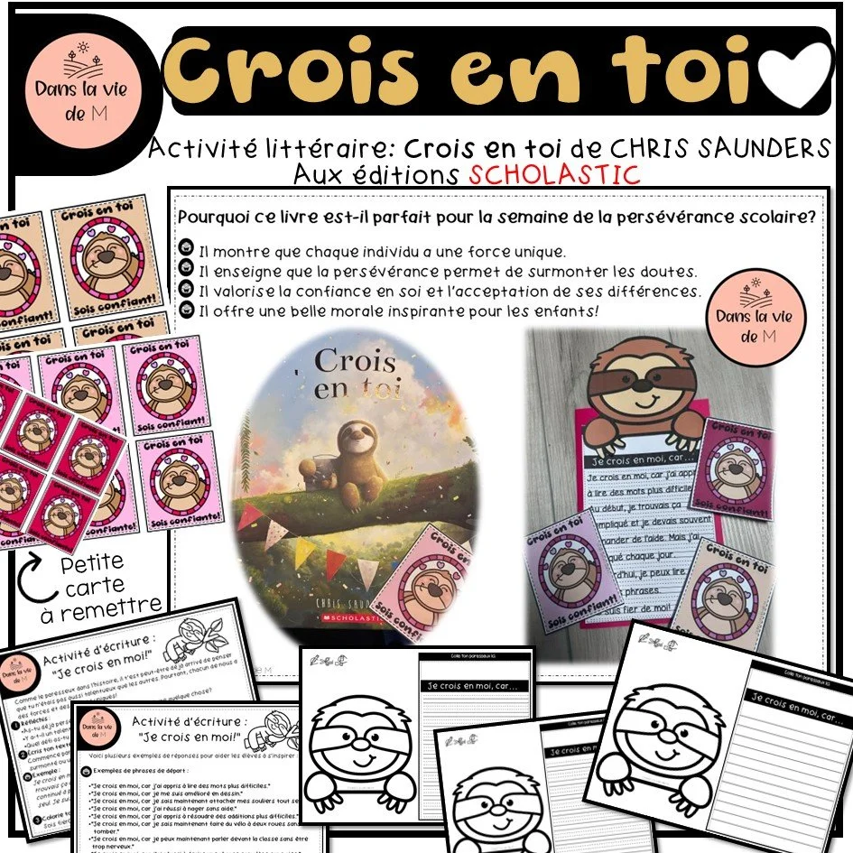 💛✨ Crois en toi – Activité littéraire ✨💛- 1er cycle