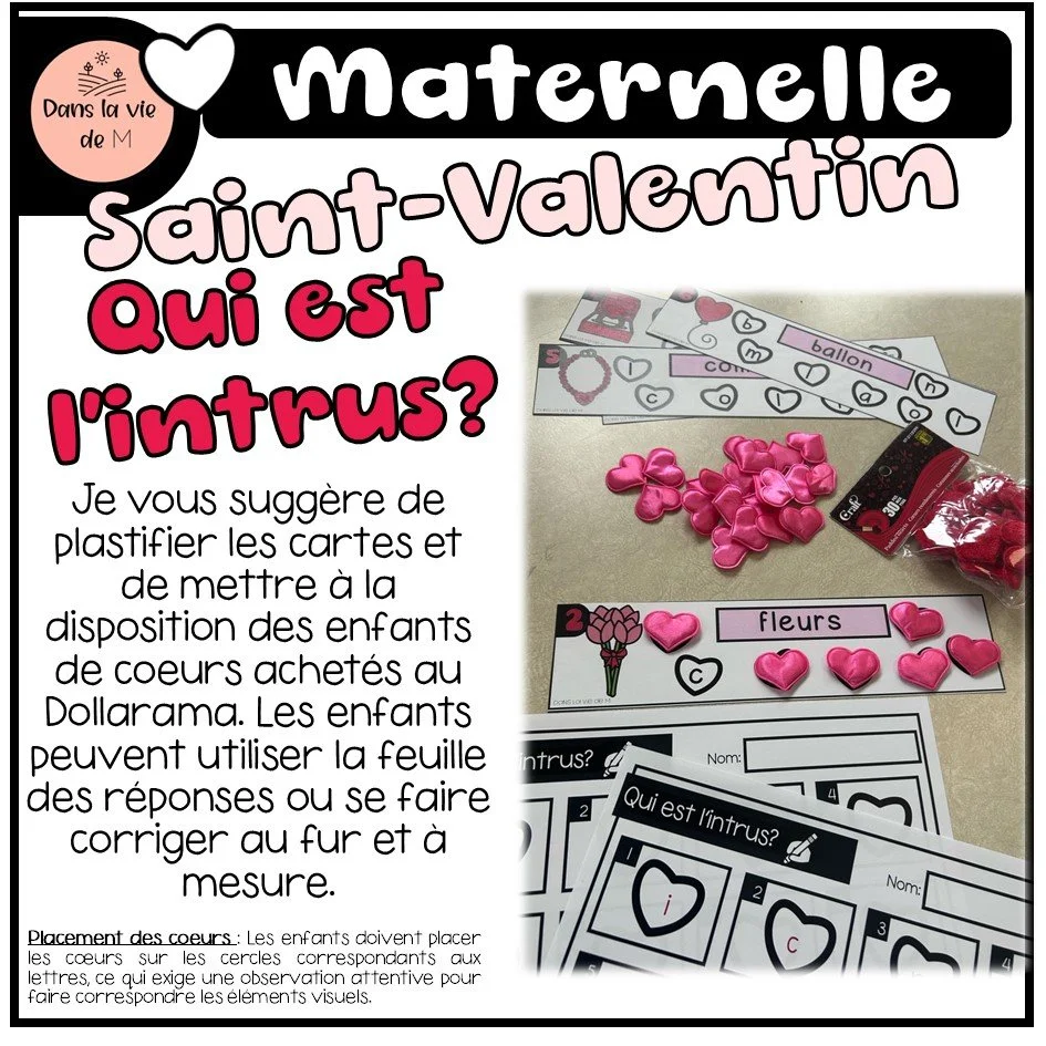 💗 Maternelle – Saint-Valentin | Qui est l’intrus ? 💗