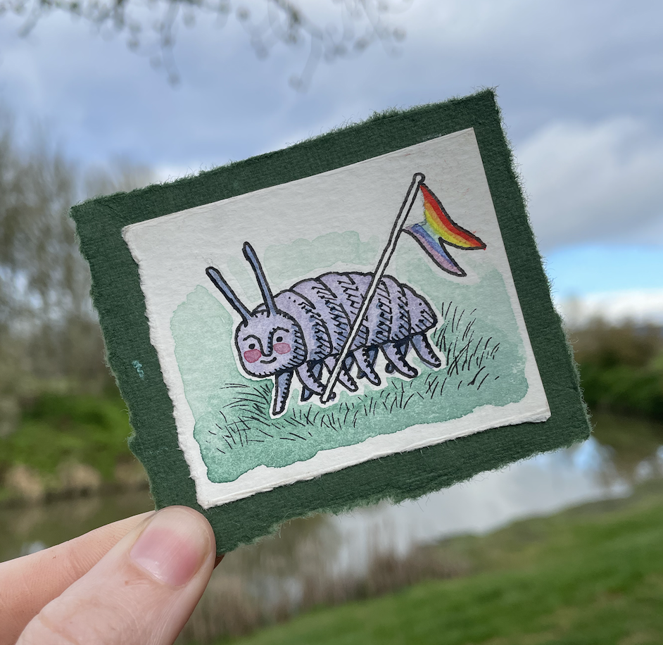 'Pride Pillbug' original art