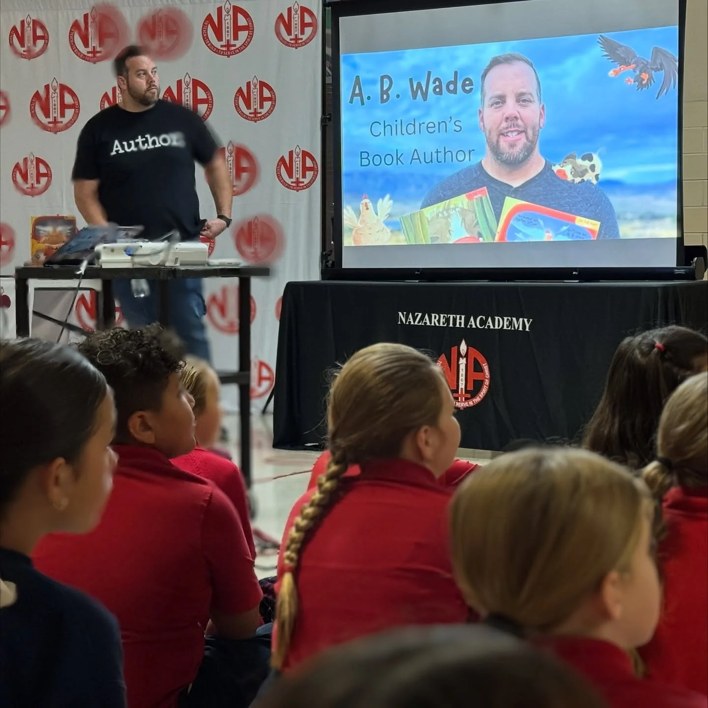 Childrens book author AB Wade visits Nazareth Academy