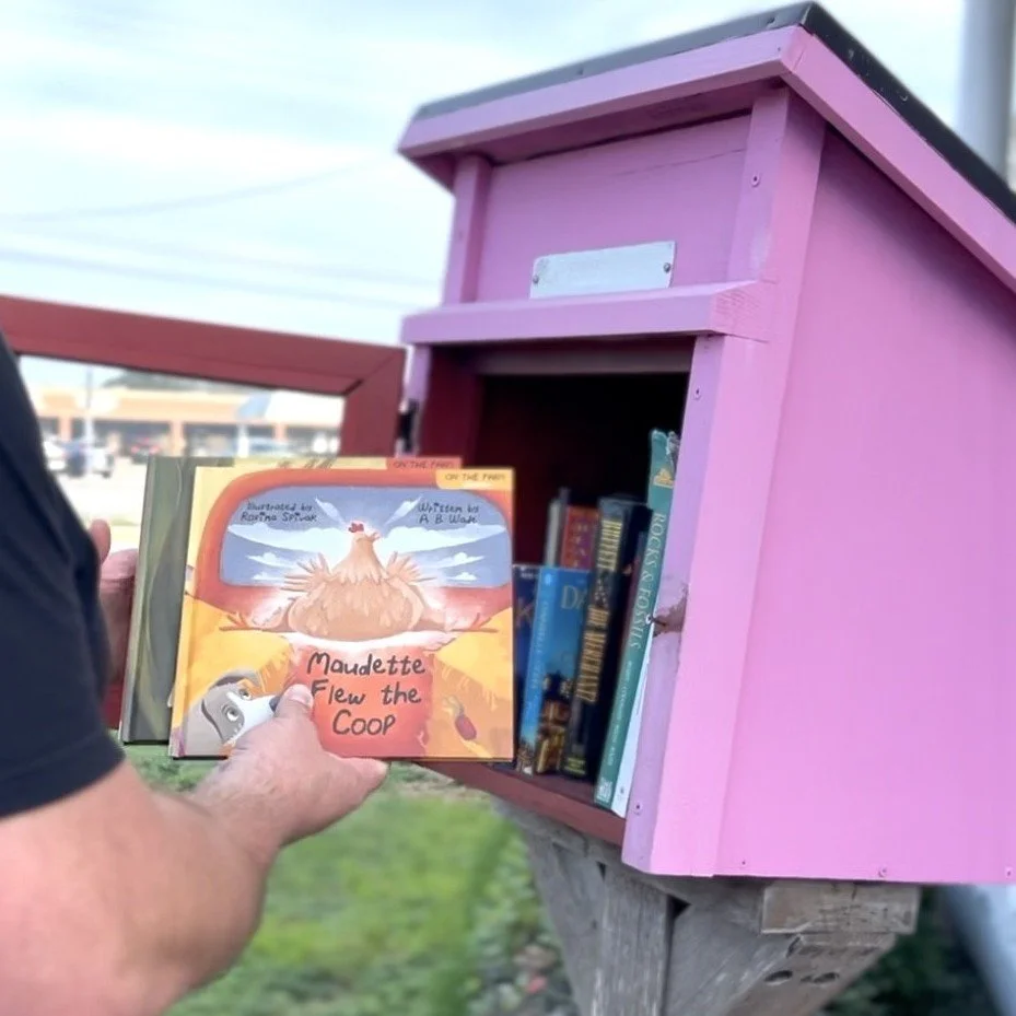 After @thecookieplotbooks  Boo-kish Market in Corpus Christi, I left a few signed copies of Millie Lost Her Nose and Maudette Flew the Coop at a Free Little Library at 5830 McArdle: Crossroads Shopping Center!

If you spot them &mdash; tag me! 📚✨

#