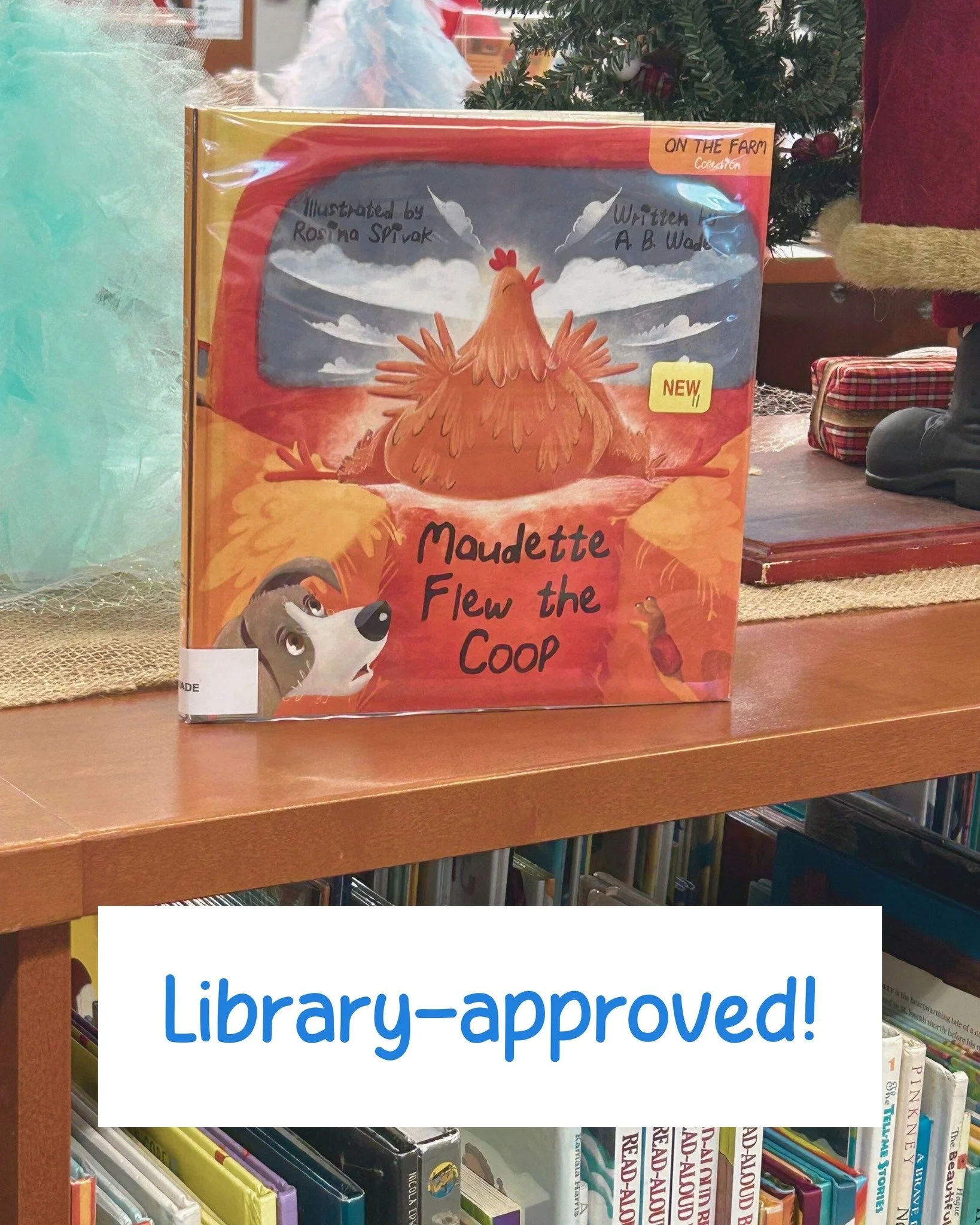 @denisonpubliclibrary is now carrying both Millie Lost Her Nose and Maudette Flew the Coop!

A sweet reader took a picture of Maudette proudly displayed on the shelf&hellip; and the best part?
Millie was already checked out.

That absolutely made my 